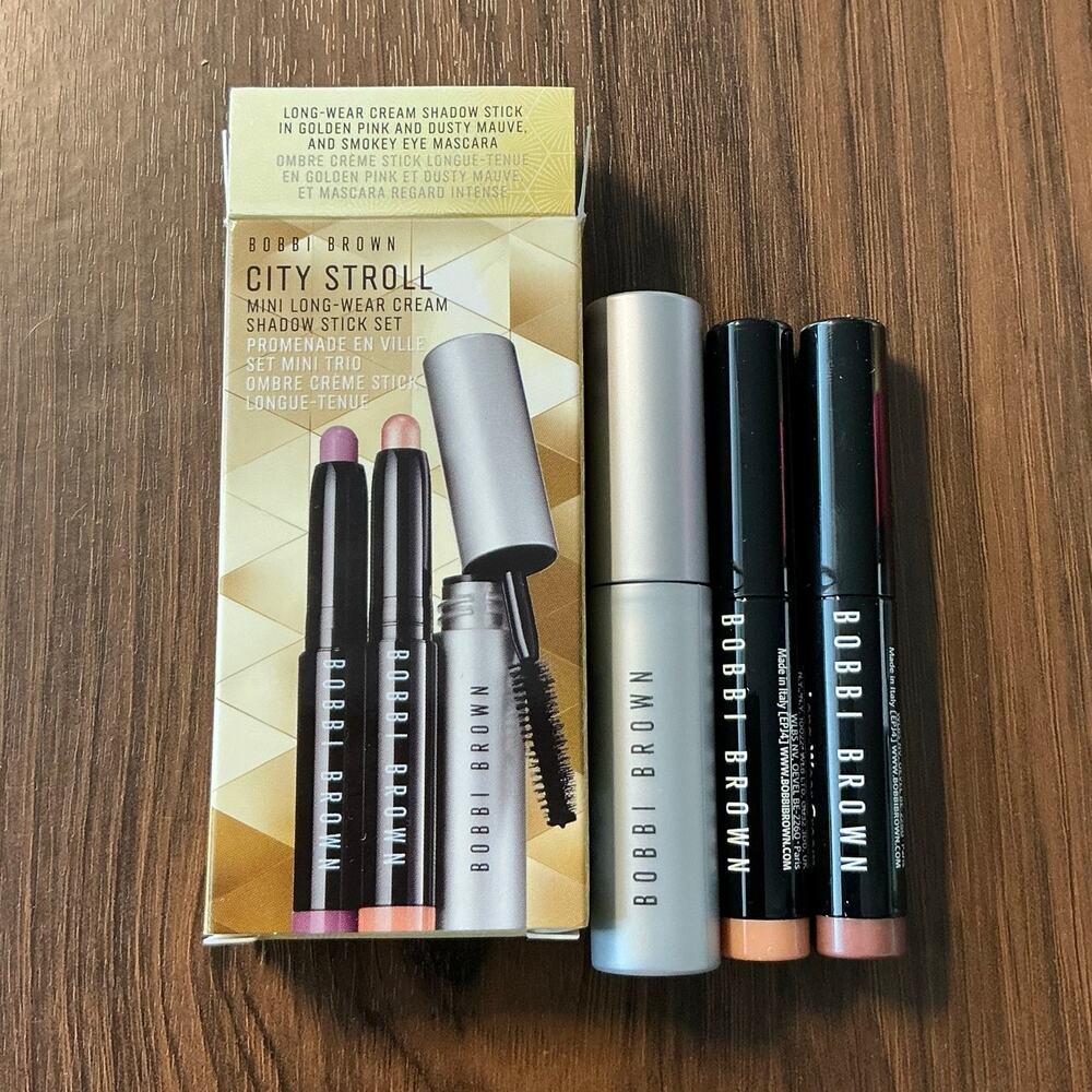 Bobbi Brown Mini Long Wear Cream Shadow Stick Set and Smoke Eye Mascara Duo